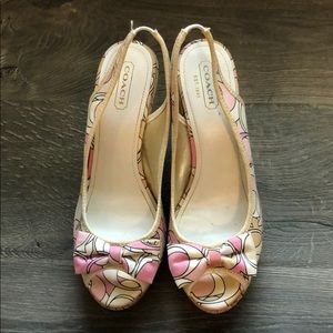 Coach Gwynnie wedge sandals size 8.5